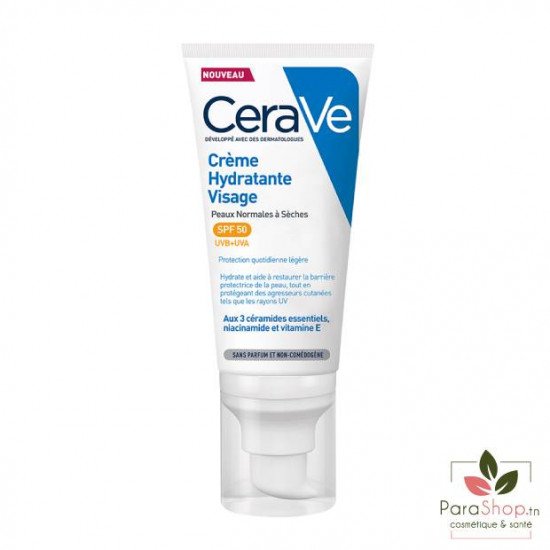 CeraVe Crème Hydratante Visage SPF50 52ML