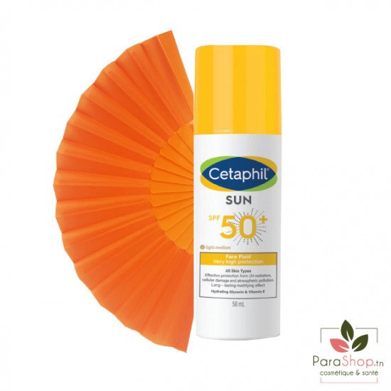 Cetaphil Sun Face Fluid Teinte SPF 50+ 50ML - Light/Medium Cetaphil Sun Face Fluid Teinte SPF 50+ 50ML - Light/Medium