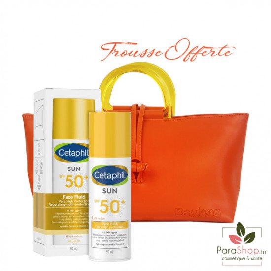 Cetaphil Trousse Sun Face Fluid Teinte SPF 50+ 50ML - Light/Medium