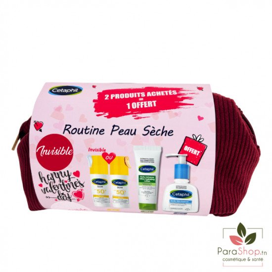 Cetaphil trousse daily advance + sun face fluid invisible + lotion nettoyante peaux seches 236ml offerte Cetaphil trousse daily advance + sun face fluid invisible + lotion nettoyante peaux seches 236ml offerte
