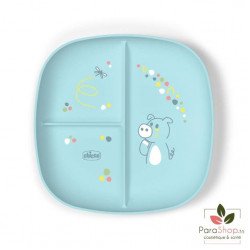 CHICCO ASSIETTE A PORTIONS 12M+ - Bleu CHICCO ASSIETTE A PORTIONS 12M+ - Bleu