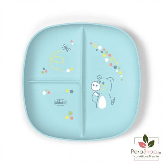 CHICCO ASSIETTE A PORTIONS 12M+ - Bleu