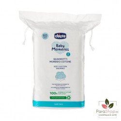 CHICCO BABY MOMENTS Carres de Coton Doux 60PCS