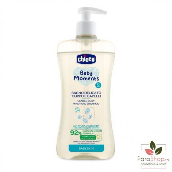 CHICCO Baby Moments Gel douche Doux Corps et Cheveux 500ML CHICCO Baby Moments Gel douche Doux Corps et Cheveux 500ML