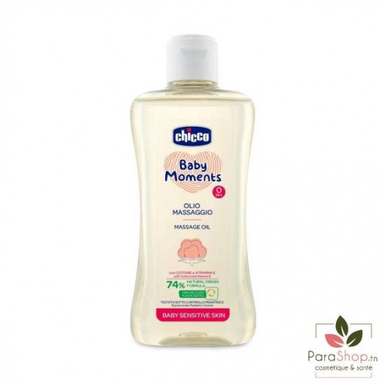 CHICCO Baby Moments Huile de Massage 200ML CHICCO Baby Moments Huile de Massage 200ML