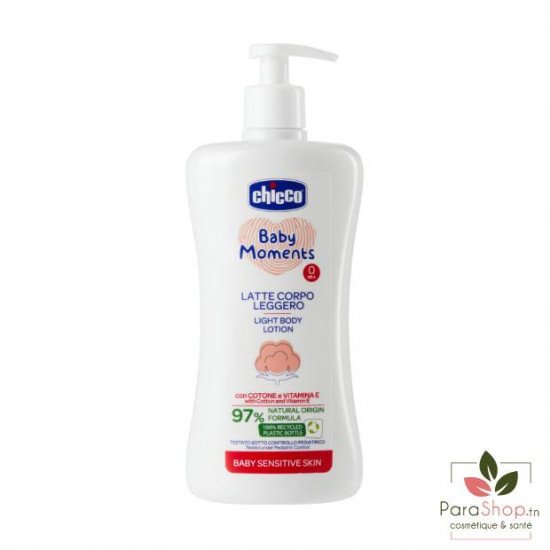 CHICCO Baby Moments Lait Corporel Leger 500ML