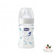 Chicco Biberon 0M+ Verre Bleu 150ML   Chicco Biberon 0M+ Verre Bleu 150ML