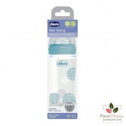 Chicco Biberon en Verre 240ML - Bleu