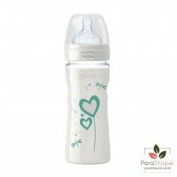 CHICCO Biberon Well-Being En Verre Unisexe 240 ml 0M+