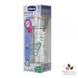 Chicco Biberon en Verre Unisexe 240ML 0M+