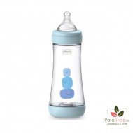 CHICCO BIBERON PERFECT 5 FLUX RAPIDE 4M+ 300ML BLEU