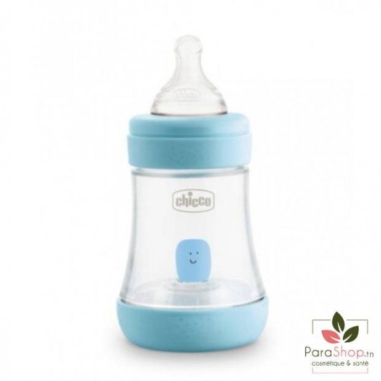 CHICCO BIBERON PERFECT 5 Flux Lent 0M+ 150ML Bleu CHICCO BIBERON PERFECT 5 Flux Lent 0M+ 150ML Bleu