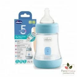 CHICCO BIBERON PERFECT 5 Flux Lent 0M+ 150ML Bleu