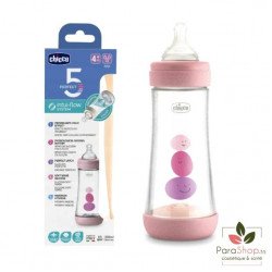 CHICCO BIBERON PERFECT 5 Flux Rapide 4M+ 300ML Rose