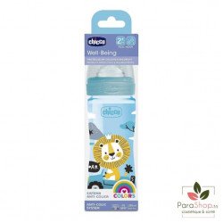 Chicco Biberon Well-Being 250ML  - Bleu - 2M+