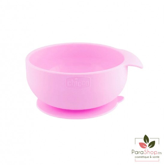 Chicco Bol en Silicone avec Ventouse 6M+ - Rose Pale