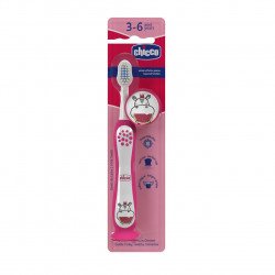 CHICCO Brosse A Dents 3-6 Ans - Hippopotame Fuchsia