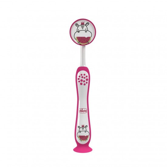 CHICCO Brosse A Dents 3-6 Ans - Hippopotame Fuchsia CHICCO Brosse A Dents 3-6 Ans - Hippopotame Fuchsia
