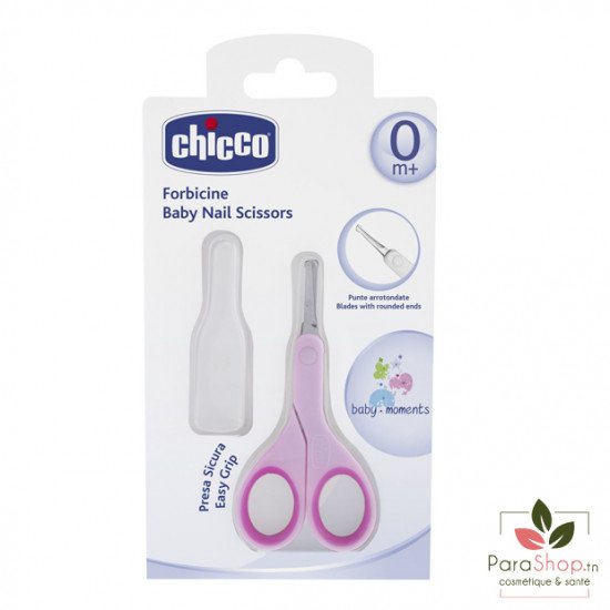 Chicco Ciseaux à ongles bout rond - Rose