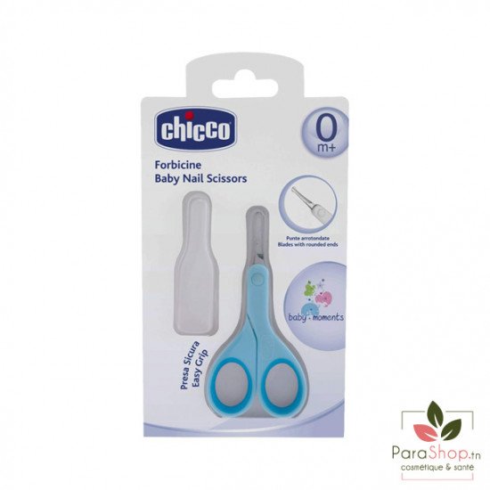 Chicco Ciseaux à ongles bout rond - Bleu