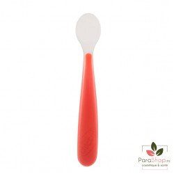 CHICCO Cuillère longue en silicone 6m+ rouge CHICCO Cuillère longue en silicone 6m+ rouge