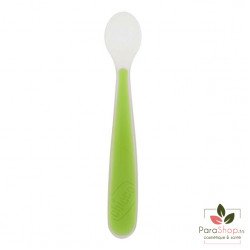 CHICCO Cuillère longue en silicone 6m+ verte CHICCO Cuillère longue en silicone 6m+ verte