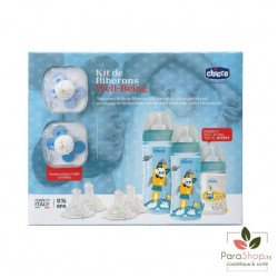 CHICCO KIT DE BIBERONS WELL BEING - BLEU CHICCO KIT DE BIBERONS WELL BEING - BLEU
