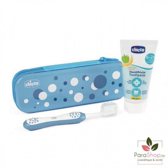 Chicco Kit Dentifrice + Brosse A Dents 6-36M - Bleu Chicco Kit Dentifrice + Brosse A Dents 6-36M - Bleu