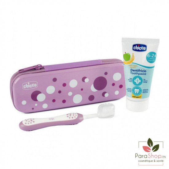 Chicco Kit Dentifrice + Brosse A Dents 6-36M - Rose