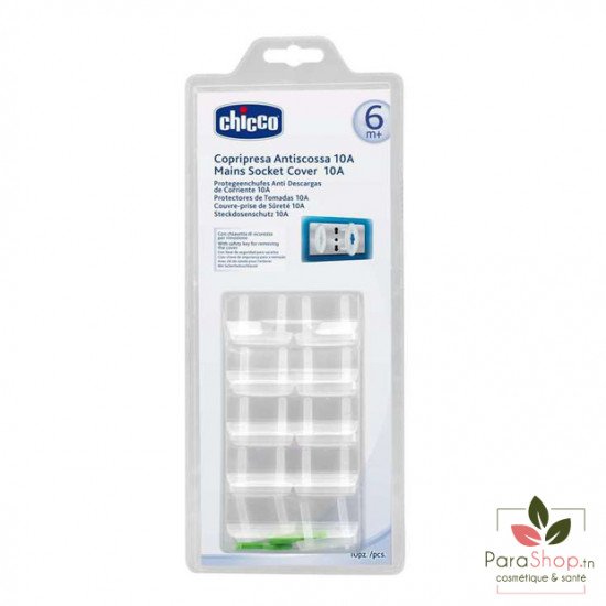 chicco Lot de 10 cache prises avec clefs