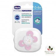 Chicco Sucette Physio Comfort en Silicone 0-6M Rose Chicco Sucette Physio Comfort en Silicone 0-6M Rose