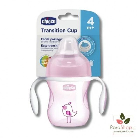 CHICCO TASSE TRANSITION BEC SOUPLE SILICONE - GIRL 4M+