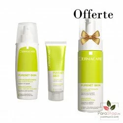 DERMACARE PACK PURENET SKIN CREME MATIFIANTE + LOTION ASSECHANTE +MOUSSE NETTOYANTE OFFERTE