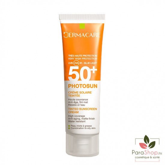 DERMACARE PHOTOSUN Creme Solaire Peaux Mixtes A Grasses - Teintée 1