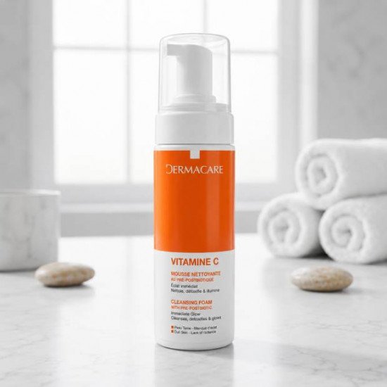 DERMACARE VITAMINE C MOUSSE NETTOYANTE 150ML
