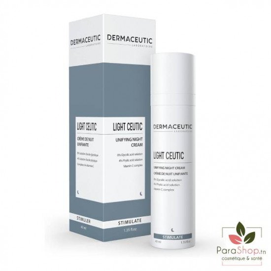 DERMACEUTIC LIGHT CEUTIC CREME DE NUIT UNIFIANTE 40ML DERMACEUTIC LIGHT CEUTIC CREME DE NUIT UNIFIANTE 40ML