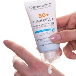 DERMEDIC SUNBRELLA FLUIDE ULTRA LEGER SPF50+ PEAUX MIXTES ET GRASSES 40ML	 DERMEDIC SUNBRELLA FLUIDE ULTRA LEGER SPF50+ PEAUX MIXTES ET GRASSES 40ML
