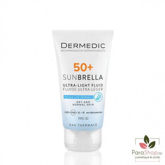 DERMEDIC SUNBRELLA FLUIDE ULTRA LEGER SPF50+ PEAUX NORMALES ET SECHES 40ML 