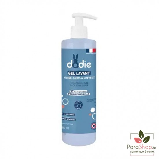 DODIE Gel Lavant 3 en1 Visage Corps et Cheveux 500ML