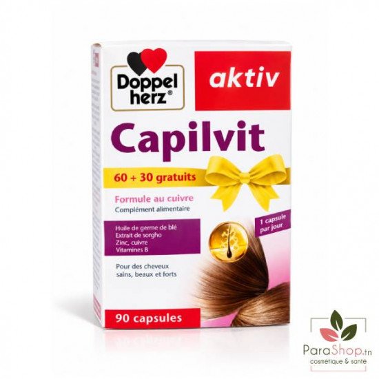 AKTIV CAPILVIT AU CUIVRE 90 COMPRIMES ( 60 + 30 GRATUITS ) AKTIV CAPILVIT AU CUIVRE 90 COMPRIMES ( 60 + 30 GRATUITS )
