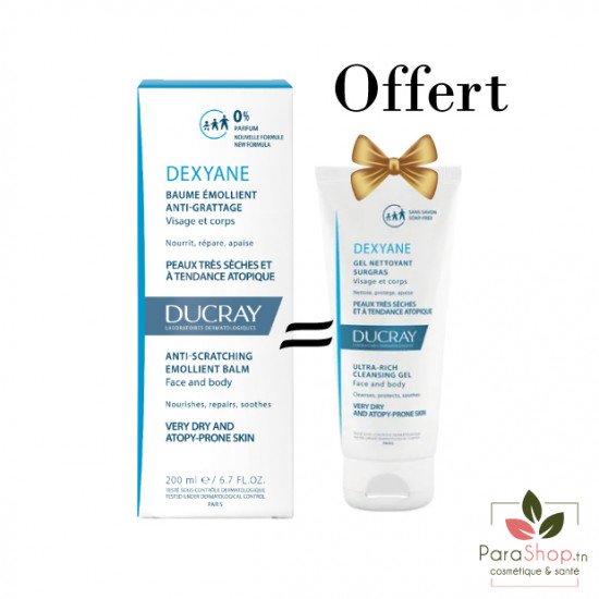 DUCRAY PACK DEXYANE BAUME EMOLLIENT 200ML + GEL NETTOYANT 100ML OFFERT DUCRAY PACK DEXYANE BAUME EMOLLIENT 200ML + GEL NETTOYANT 100ML OFFERT