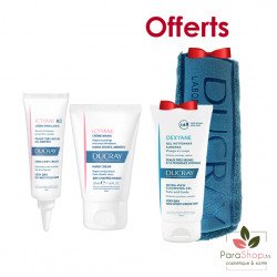 DUCRAY PACK ICTYANE HD CREME + CREME MAINS + DEXYANE GEL NETTOYANT 100ML OFFERT + SERVIETTE OFFERTE