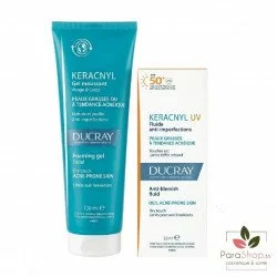 DUCRAY PACK KERACNYL UV FLUIDE + GEL MOUSSANT 100ML OFFERT
