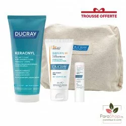 DUCRAY PACK Keracnyl UV Fluide + Keracnyl Gel Moussant 200ML + Ictyane Stick lèvres
