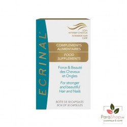 ECRINAL Complement Alimentaire Force et Beaute cheveux 30 Capsules ECRINAL Complement Alimentaire Force et Beaute cheveux 30 Capsules