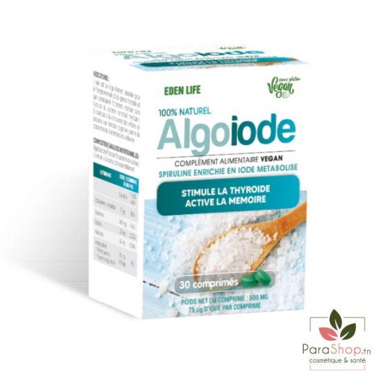 EDEN LIFE ALGOIODE 30 Comprimes EDEN LIFE ALGOIODE 30 Comprimes