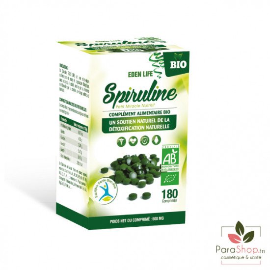 Eden Life Spiruline 180 Comprimes	