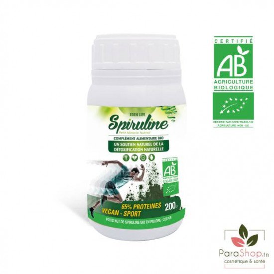 EDEN LIFE SPIRULINE POUDRE 200Gr EDEN LIFE SPIRULINE POUDRE 200Gr