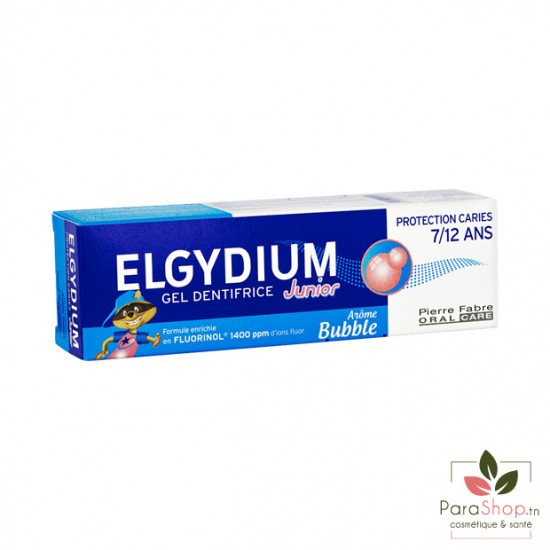 ELGYDIUM JUNIOR DENTIFRICE BUBBLE 50ML 7/12 ANS