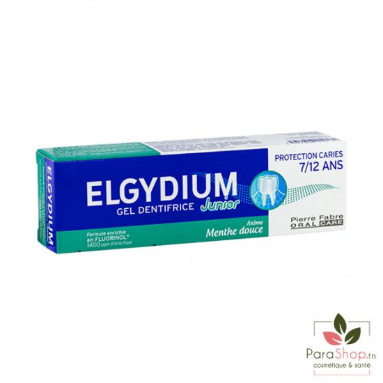 ELGYDIUM JUNIOR DENTIFRICE MENTHE DOUCE 50ML 7/12 ANS